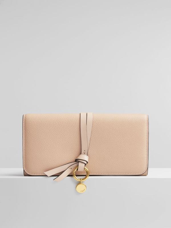 Chloé Carteras Mujer Alphabet Beige Calfskin PEOI45067